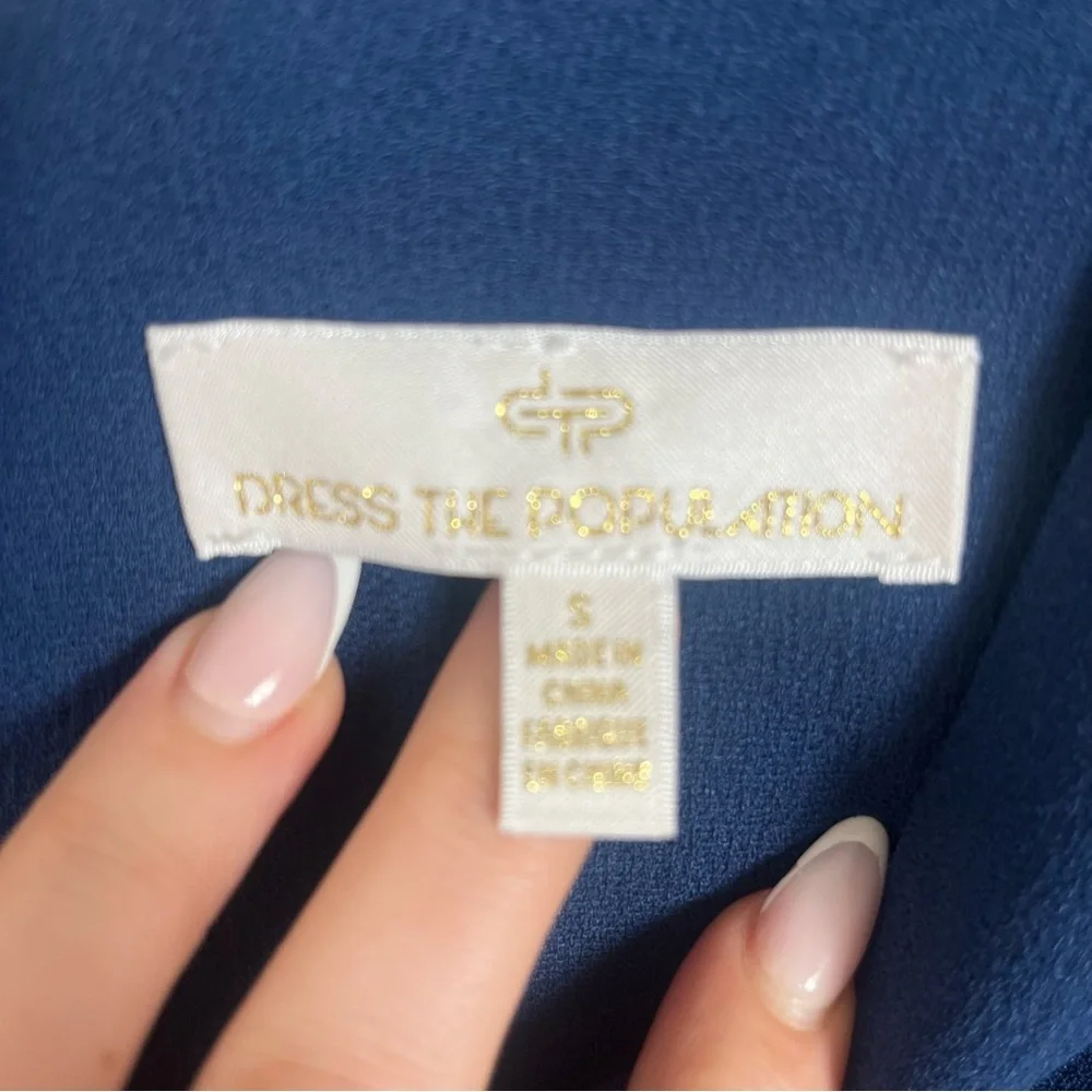 Dress the Population Blue Midi Dress Size Small - Picture 8 of 15